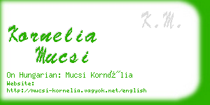 kornelia mucsi business card